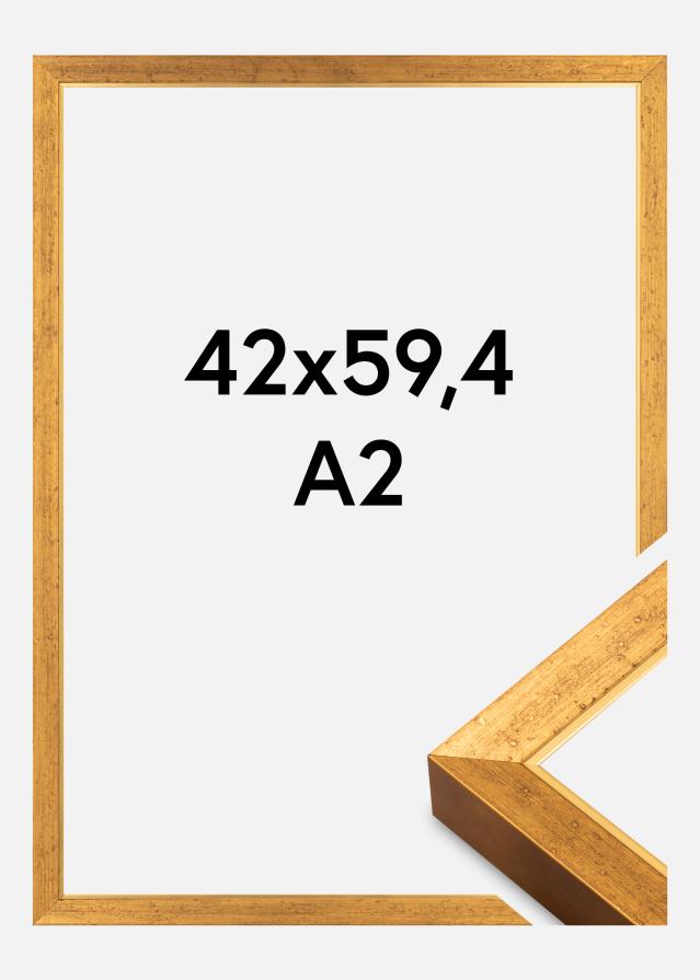 Jämtlands Ramfabrik Rahmen Brema Acrylglas Gold 42x59,4 cm (A2)