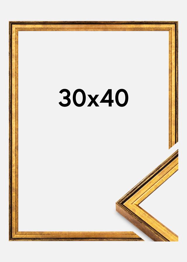 Jämtlands Ramfabrik Rahmen Ringa Acrylglas Gold 30x40 cm