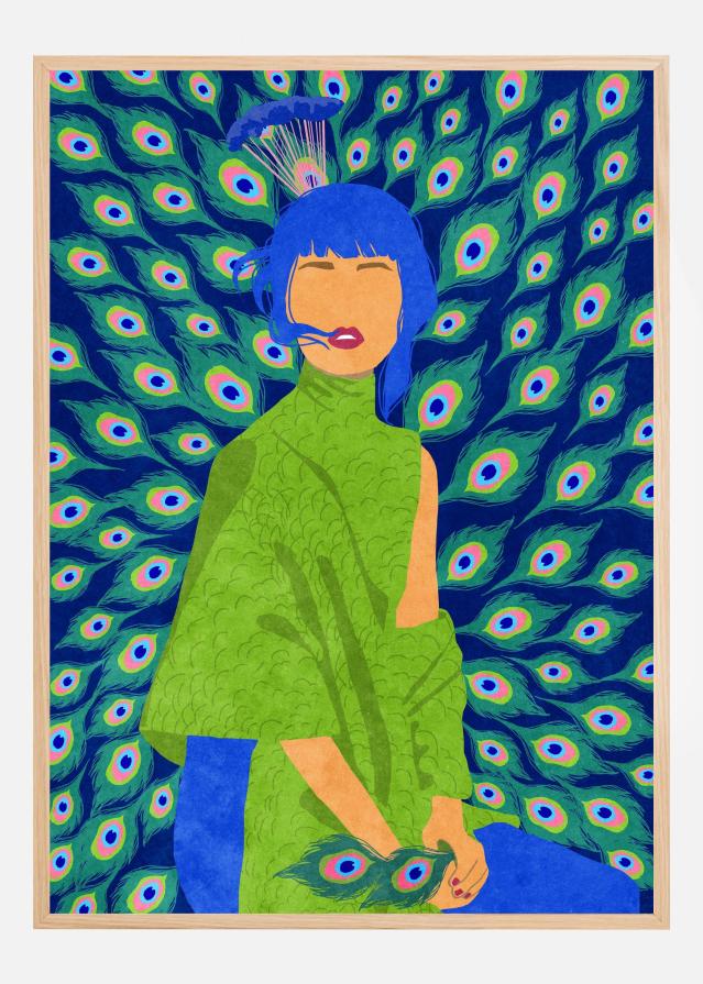 Bildverkstad peacock woman Poster