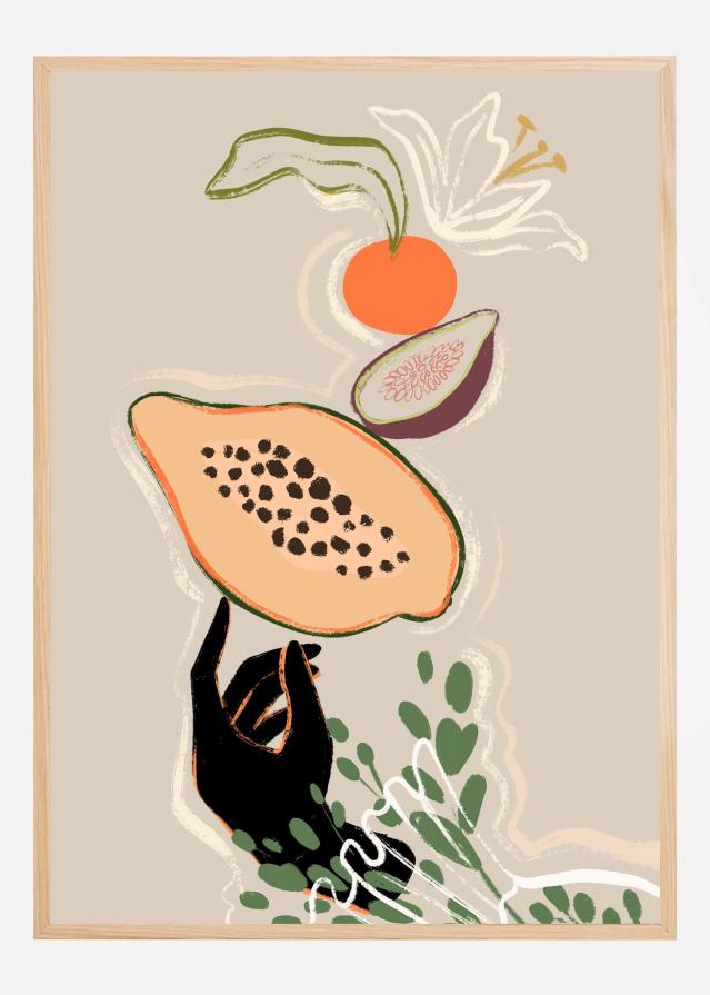 Bildverkstad Balancing Fruits Poster