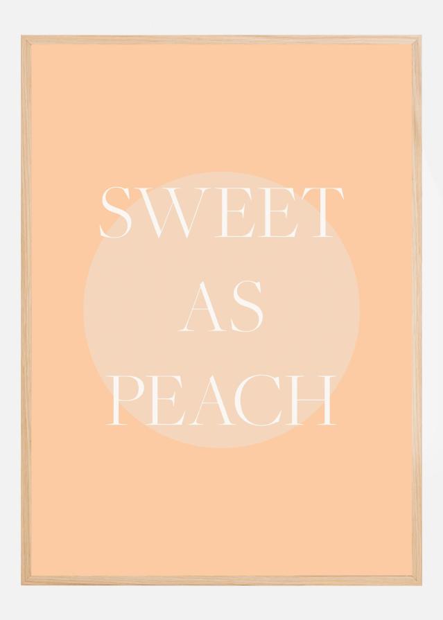 Bildverkstad Sweet As Peach Illustrated Text Poster