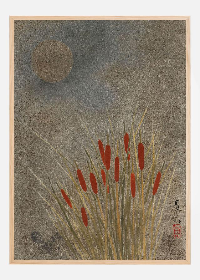 Bildverkstad Japanese Grass Field At Night (1807a1891) Full Poster