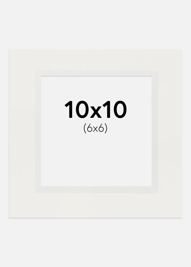 Konstlist Crescent Passepartout Weiß 3 mm (weißer Kern) 10x10 cm (6x6)
