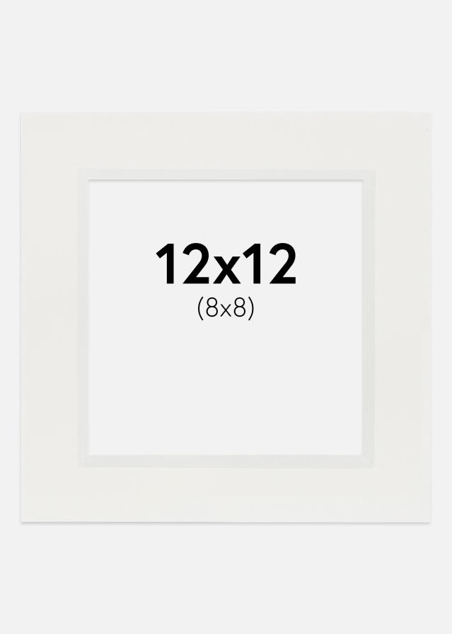 Konstlist Crescent Passepartout Weiß 3 mm (weißer Kern) 12x12 cm (8x8)