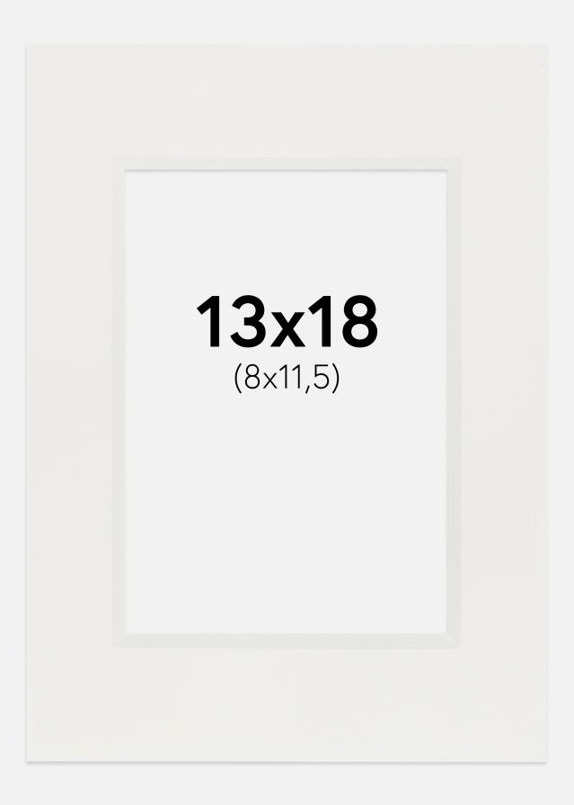 Konstlist Crescent Passepartout Weiß 3 mm (weißer Kern) 13x18 cm (8x11,5)