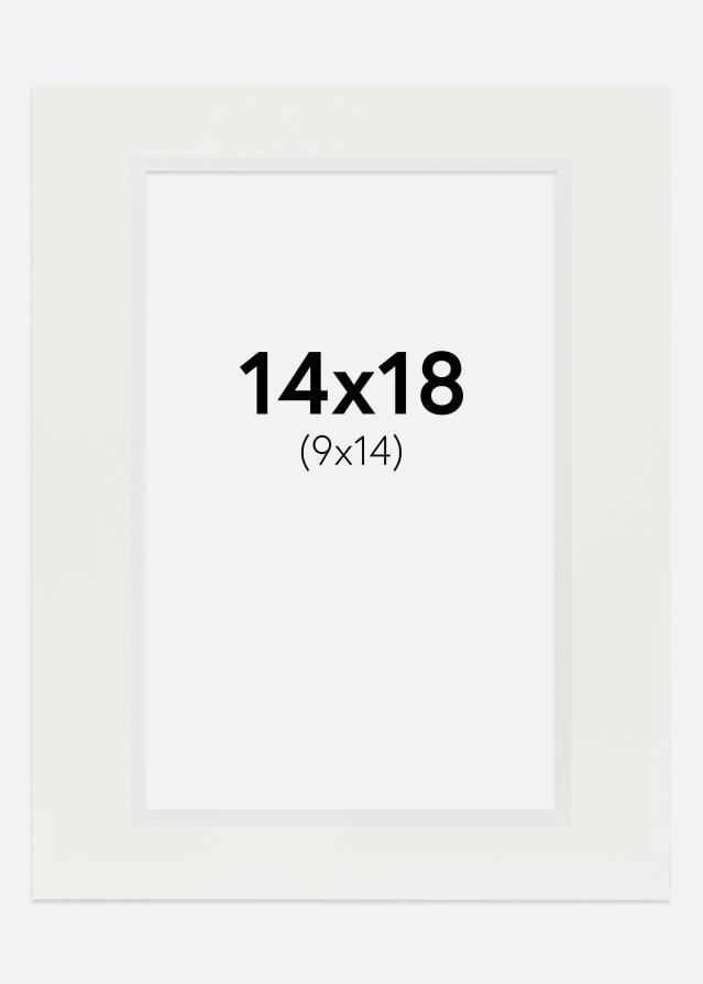 Konstlist Crescent Passepartout Weiß 3 mm (weißer Kern) 14x18 cm (9x14)