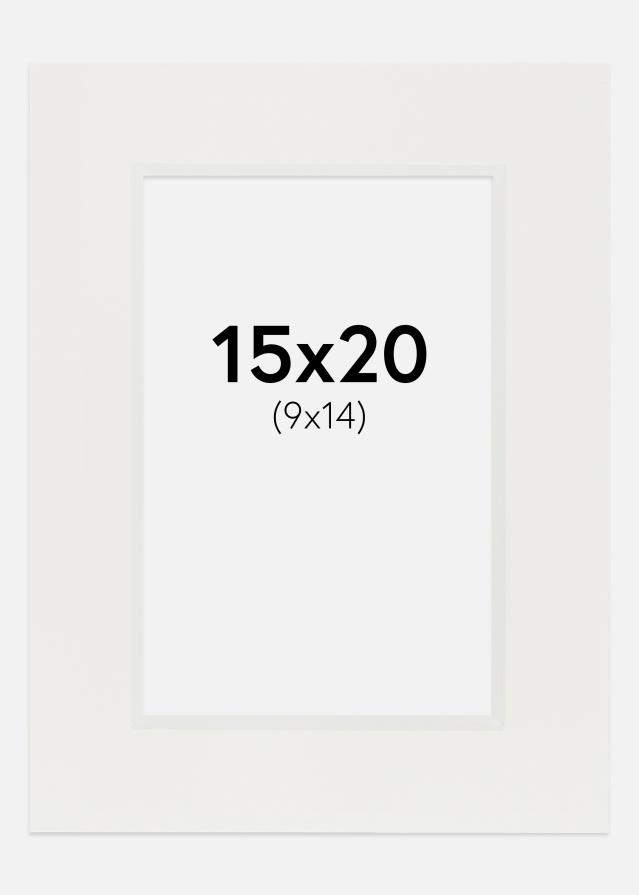 Konstlist Crescent Passepartout Weiß 3 mm (weißer Kern) 15x20 cm (9x14)