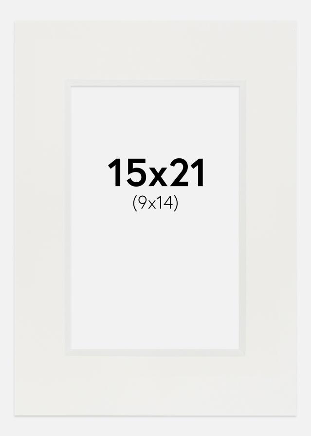 Konstlist Crescent Passepartout Weiß 3 mm (weißer Kern) 15x21 cm (9x14)