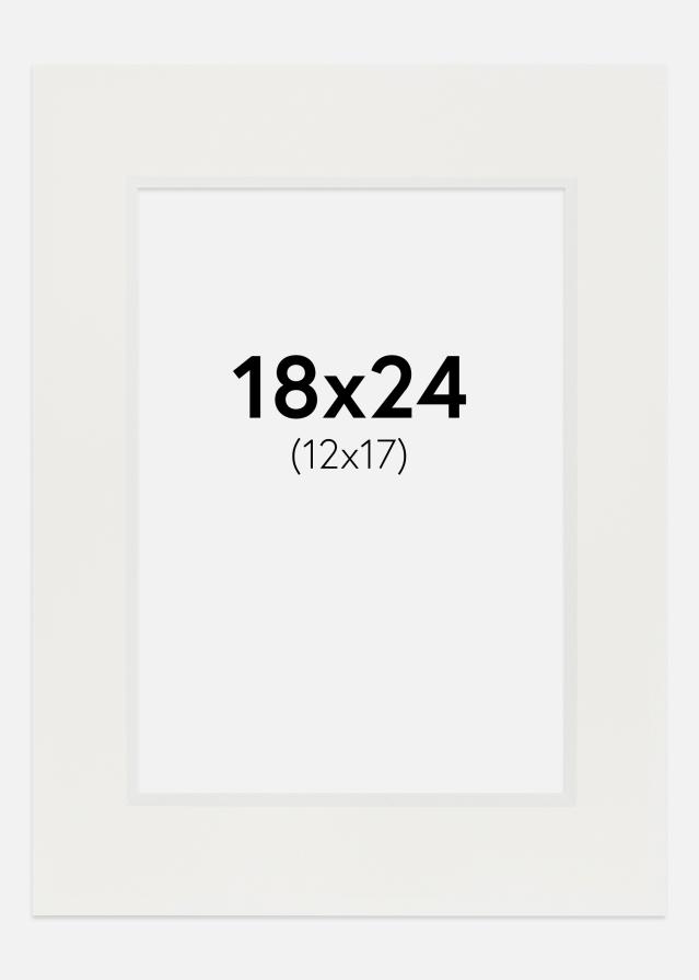 Konstlist Crescent Passepartout Weiß 3 mm (weißer Kern) 18x24 cm (12x17)