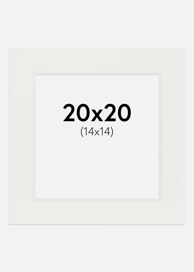 Konstlist Crescent Passepartout Weiß 3 mm (weißer Kern) 20x20 cm (14x14)