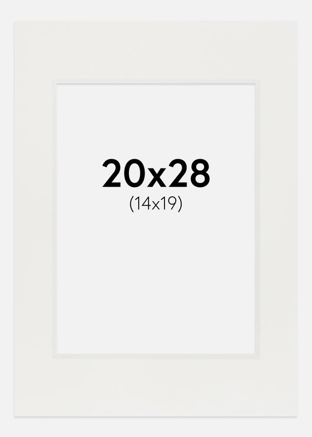 Konstlist Crescent Passepartout Weiß 3 mm (weißer Kern) 20x28 cm (14x19)