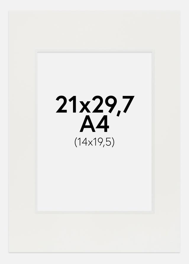 Konstlist Crescent Passepartout Weiß 3 mm (weißer Kern) A4 21x29,7 cm (14x19,5)
