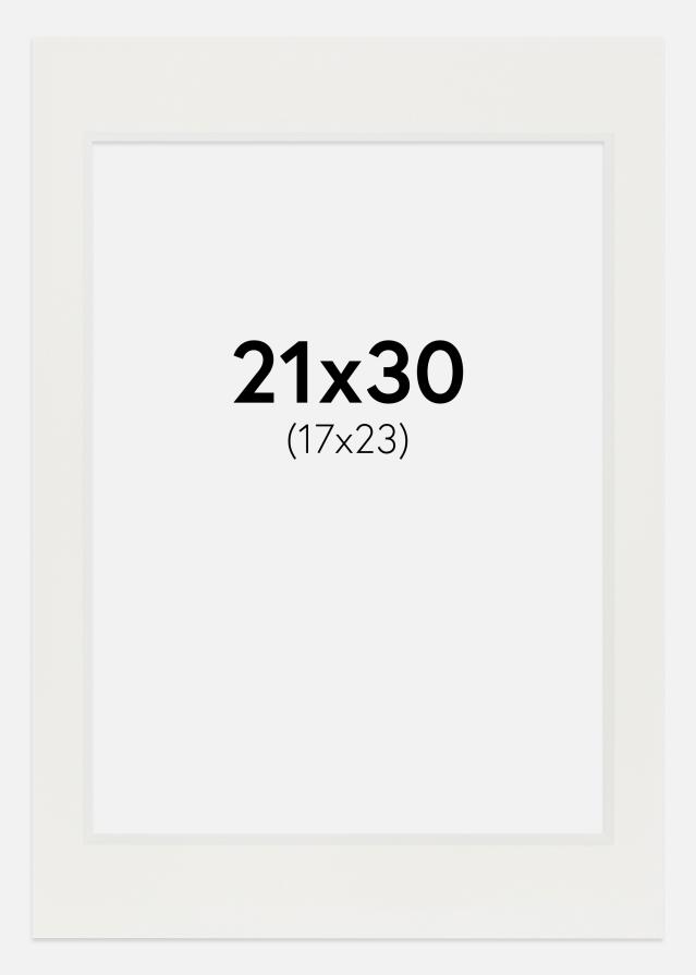 Konstlist Crescent Passepartout Weiß 3 mm (weißer Kern) 21x30 cm (17x23)