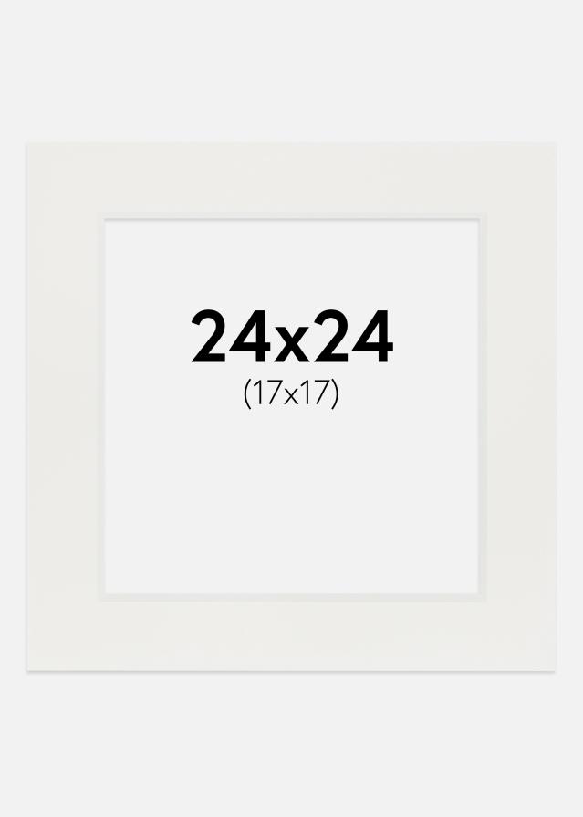 Konstlist Crescent Passepartout Weiß 3 mm (weißer Kern) 24x24 cm (17x17)