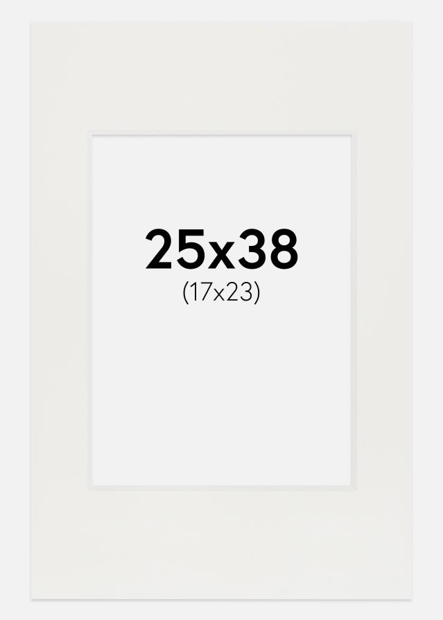 Konstlist Crescent Passepartout Weiß 3 mm (weißer Kern) 25x38 cm (17x23)