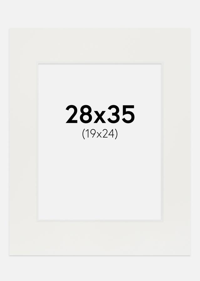 Konstlist Crescent Passepartout Weiß 3 mm (weißer Kern) 28x35 cm (19x24)