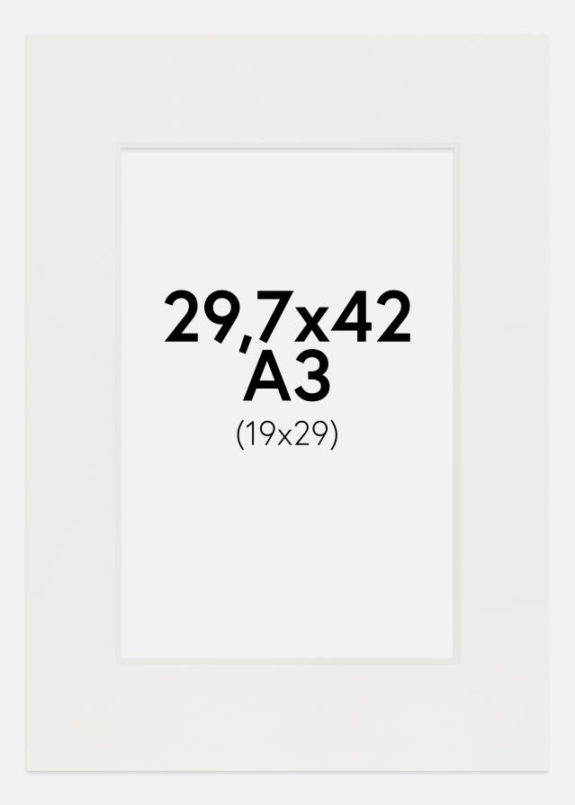 Konstlist Crescent Passepartout Weiß 3 mm (weißer Kern) 29,7x42 cm (19x29)