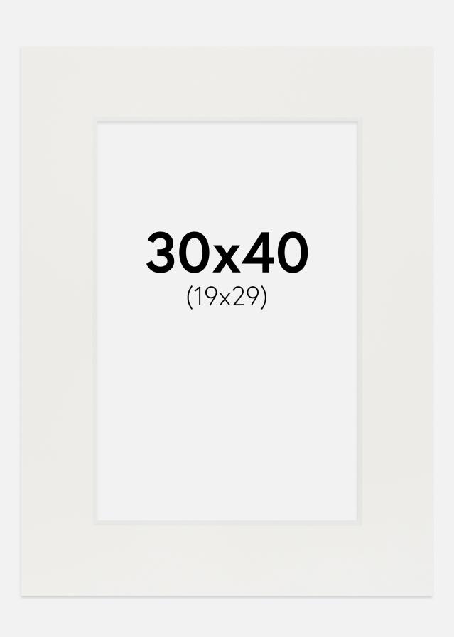 Konstlist Crescent Passepartout Weiß 3 mm (weißer Kern) 30x40 cm (19x29)
