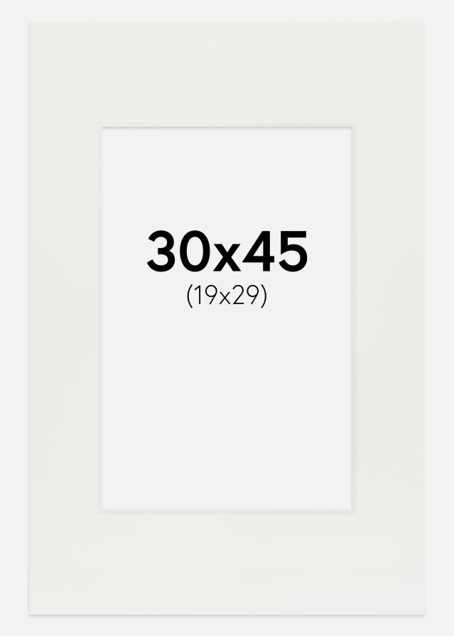 Konstlist Crescent Passepartout Weiß 3 mm (weißer Kern) 30x45 cm (19x29)