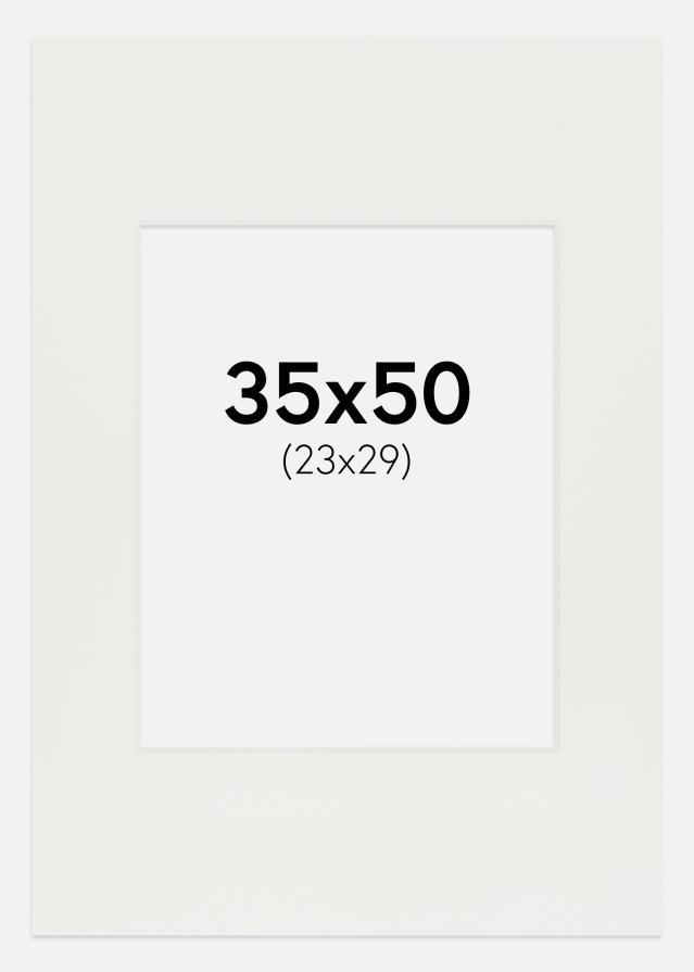 Konstlist Crescent Passepartout Weiß 3 mm (weißer Kern) 35x50 cm (23x29)