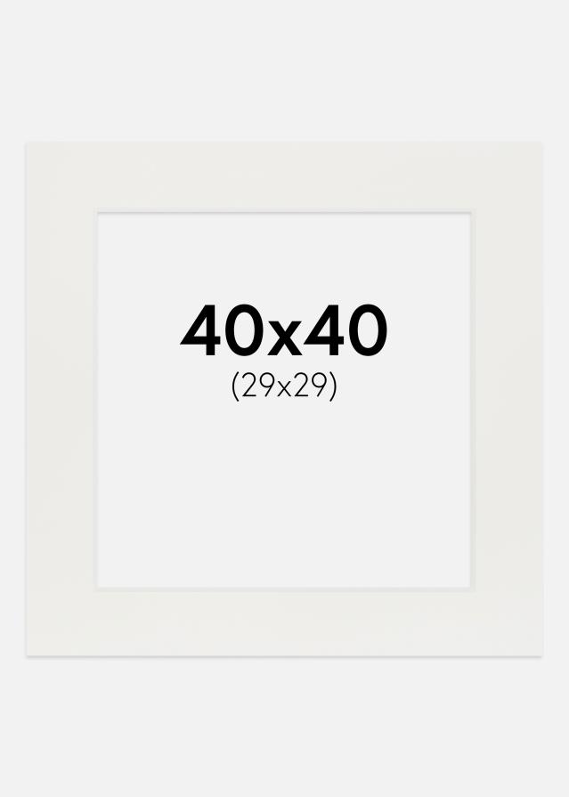 Konstlist Crescent Passepartout Weiß 3 mm (weißer Kern) 40x40 cm (29x29)