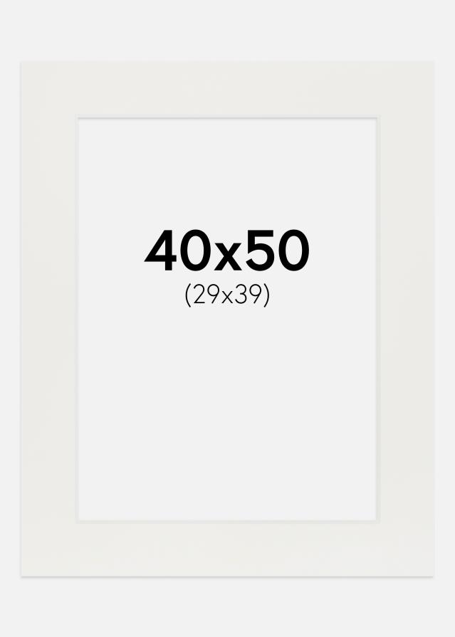 Konstlist Crescent Passepartout Weiß 3 mm (weißer Kern) 40x50 cm (29x39)