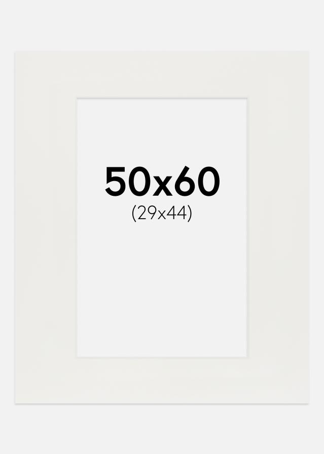 Konstlist Crescent Passepartout Weiß 3 mm (weißer Kern) 50x60 cm (29x44)