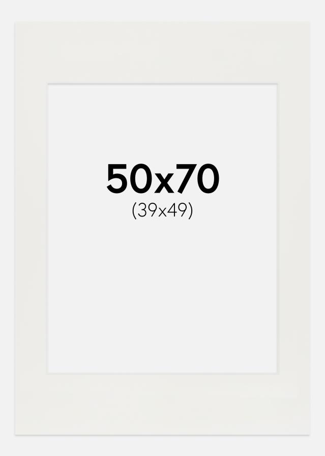 Konstlist Crescent Passepartout Weiß 3 mm (weißer Kern) 50x70 cm (39x49)