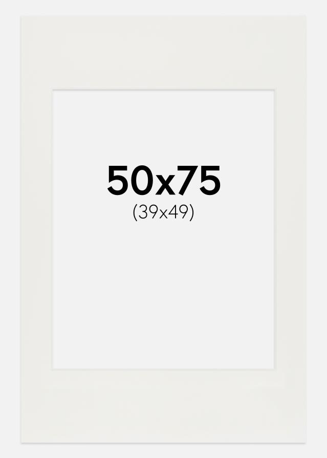Konstlist Crescent Passepartout Weiß 3 mm (weißer Kern) 50x75 cm (39x49)