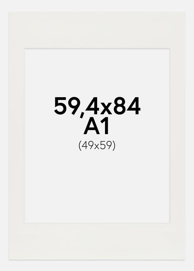 Konstlist Crescent Passepartout Weiß 3 mm (weißer Kern) 59,4x84 cm (49x59)