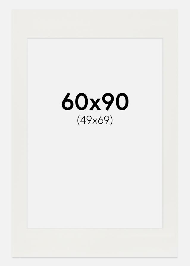 Konstlist Crescent Passepartout Weiß 3 mm (weißer Kern) 60x90 cm (49x69)
