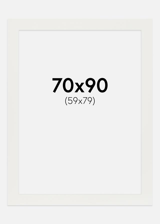 Konstlist Passepartout Weiß 3 mm (weißer Kern) 70x90 cm (59x79)