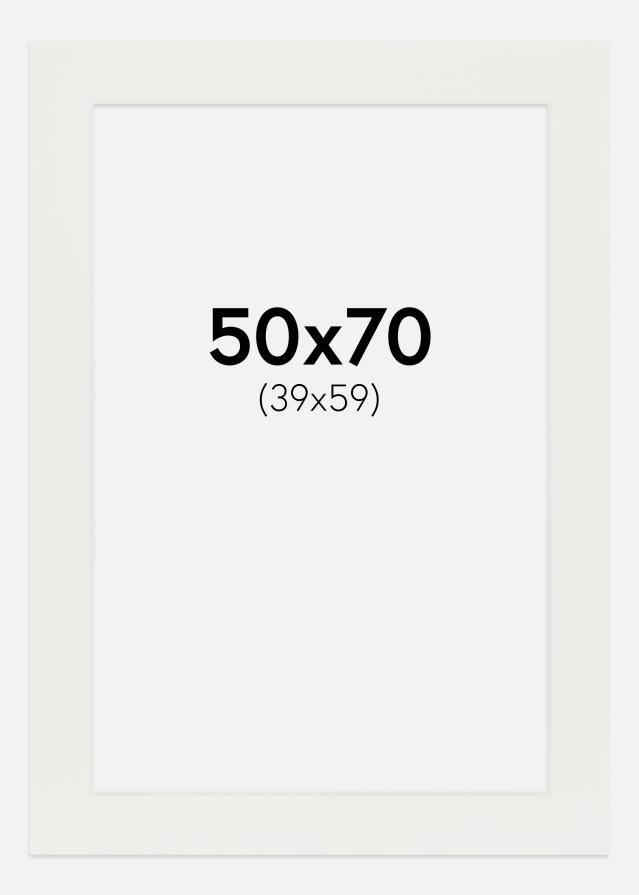 Konstlist Passepartout Weiß 3 mm (weißer Kern) 50x70 cm (39x59)