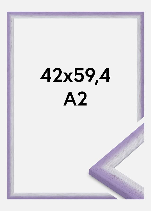 Jämtlands Ramfabrik Rahmen Cornwall Acrylglas Helllila 42x59,4 cm (A2)