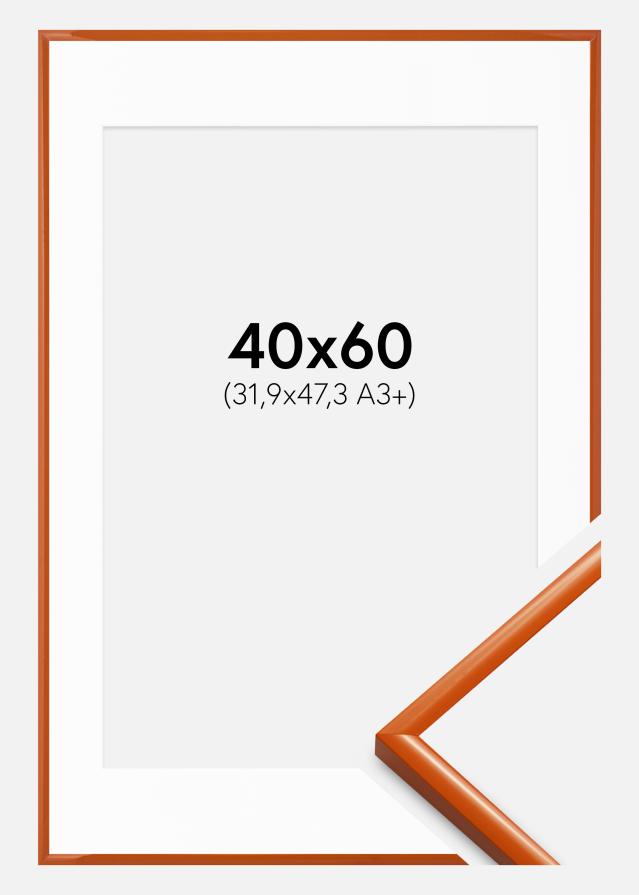 Ram med passepartou Rahmen New Lifestyle Orange 40x60 cm - Passepartout Weiß 32,9x48,3 cm
