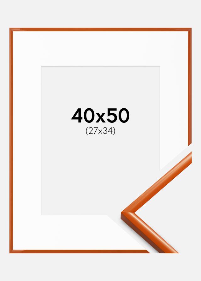 Ram med passepartou Rahmen New Lifestyle Orange 40x50 cm - Passepartout Weiß 28x35 cm