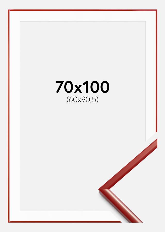 Ram med passepartou Rahmen New Lifestyle Rot 70x100 cm - Passepartout Weiß 61x91,5 cm