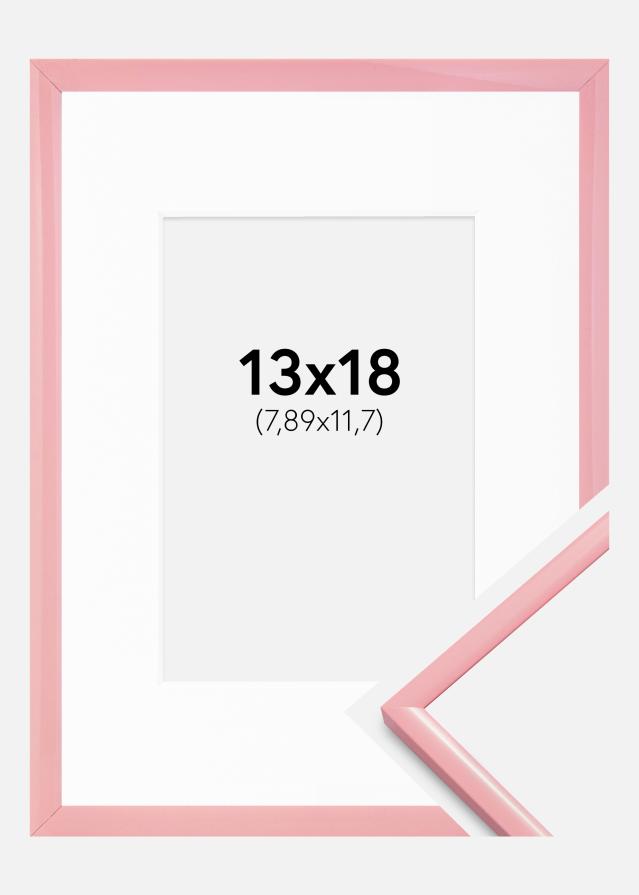 Ram med passepartou Rahmen New Lifestyle Rosa 13x18 cm - Passepartout Weiß 3,5x5 inches