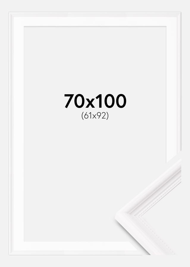 Ram med passepartou Rahmen Gala Weiß 70x100 cm - Passepartout Weiß 62x93 cm