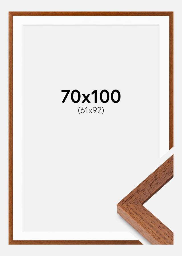 Ram med passepartou Rahmen Hermes Buch 70x100 cm - Passepartout Weiß 62x93 cm