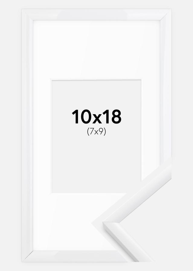 Ram med passepartou Rahmen New Lifestyle Weiß 10x18 cm - Passepartout Weiß 8x10 cm