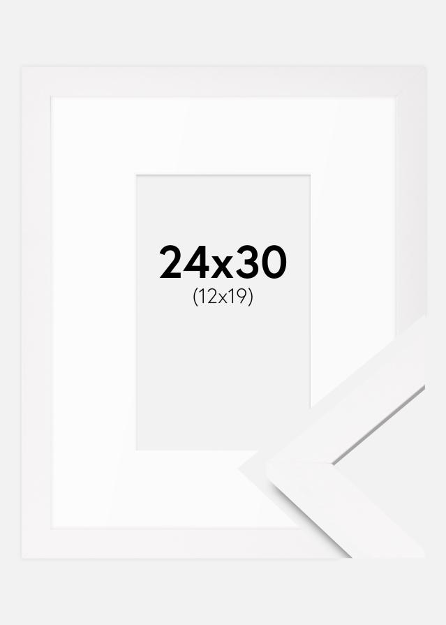 Ram med passepartou Rahmen BGA Classic Weiß 24x30 cm - Passepartout Weiß 13x20 cm