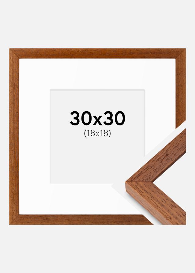 Ram med passepartou Rahmen Hermes Buch 30x30 cm - Passepartout Weiß 19x19 cm