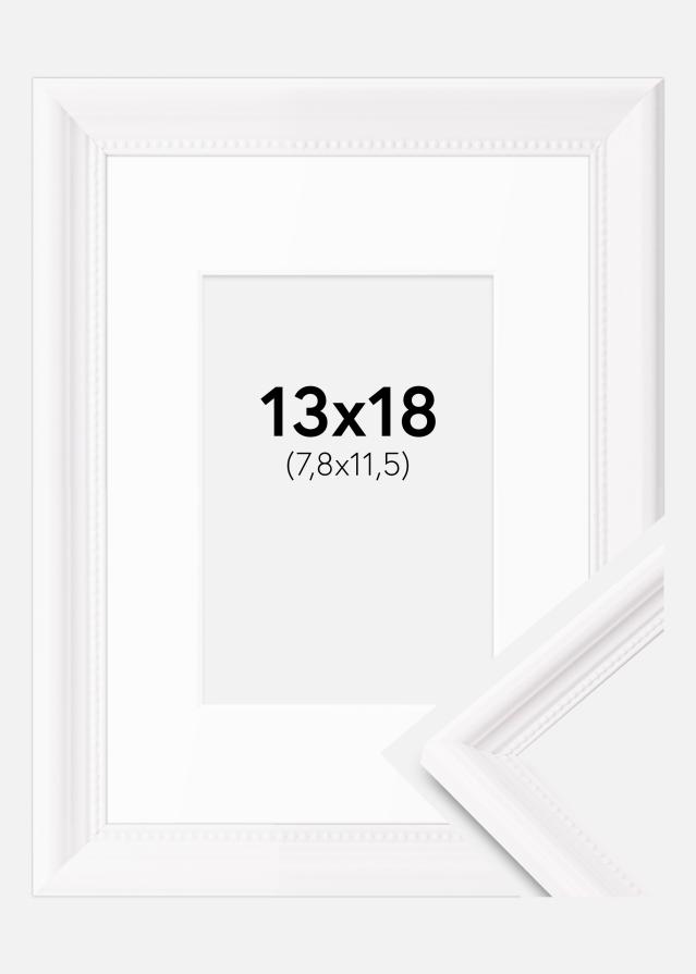 Ram med passepartou Rahmen Gala Weiß 13x18 cm - Passepartout Weiß B7 88x125 mm