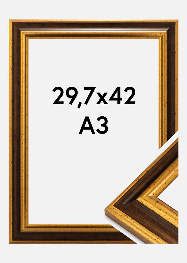 Jämtlands Ramfabrik Rahmen Aberystwyth Acrylglas Gold 29,7x42 cm (A3)