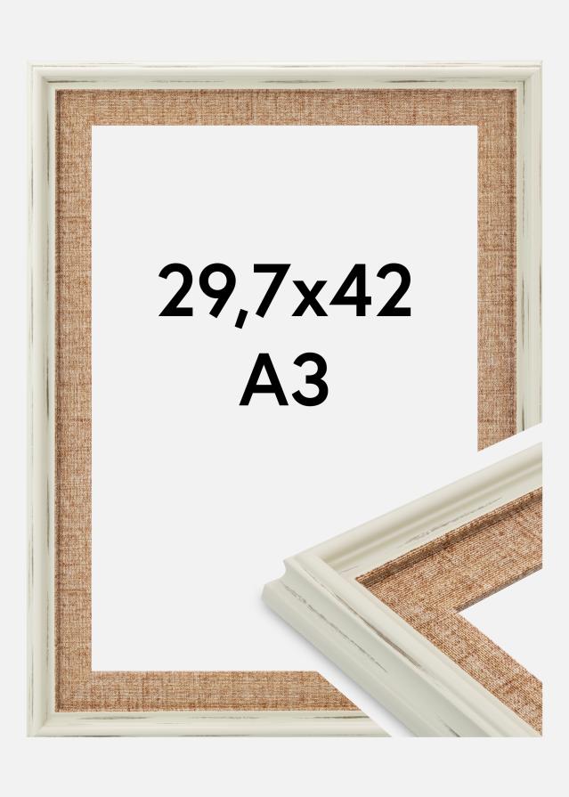 Jämtlands Ramfabrik Rahmen Sandweave Acrylglas Weiß 29,7x42 cm (A3)