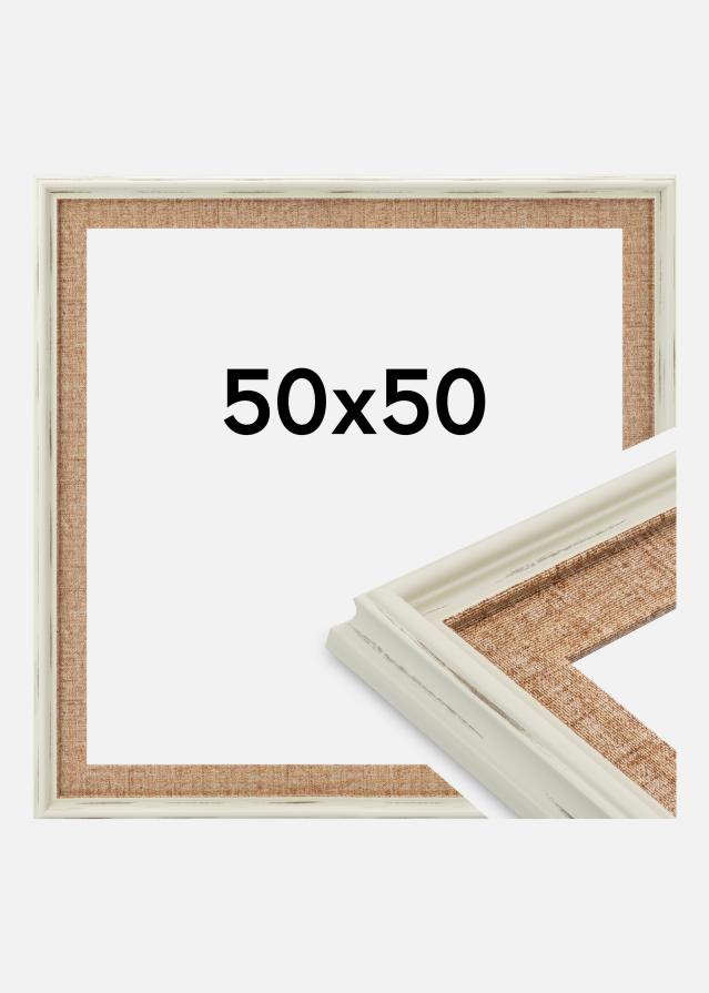 Jämtlands Ramfabrik Rahmen Sandweave Acrylglas Weiß 50x50 cm
