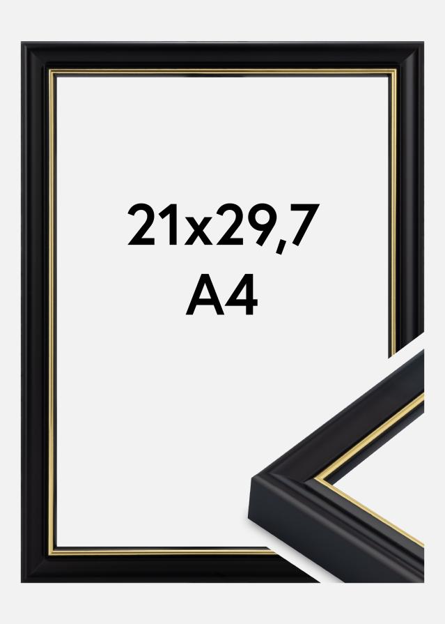 Jämtlands Ramfabrik Rahmen Canterbury Acrylglas Schwarz 21x29,7 cm (A4)