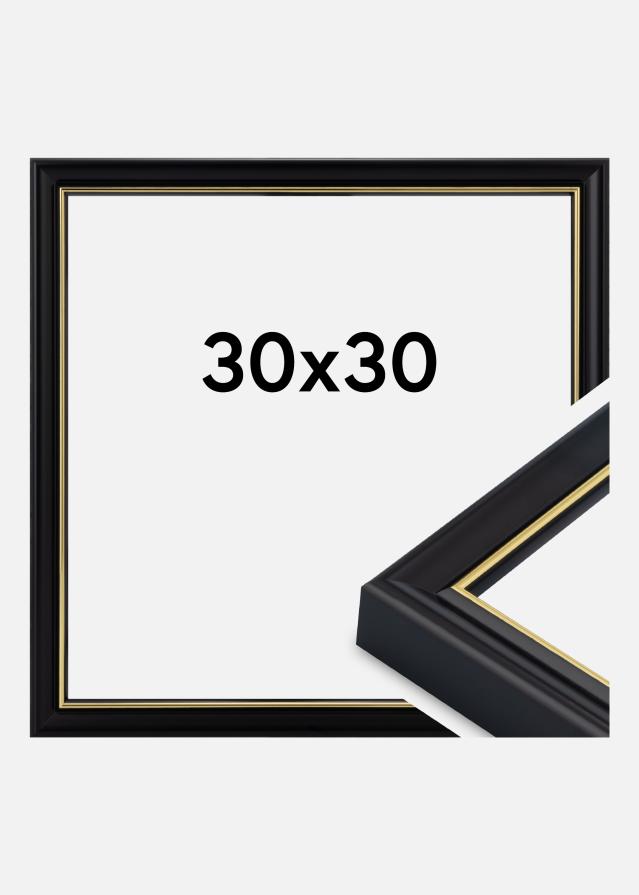Jämtlands Ramfabrik Rahmen Canterbury Acrylglas Schwarz 30x30 cm