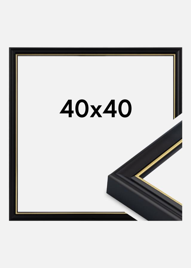 Jämtlands Ramfabrik Rahmen Canterbury Acrylglas Schwarz 40x40 cm